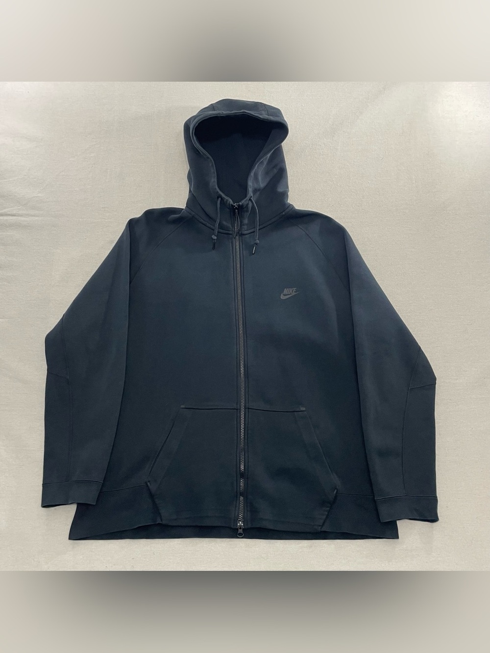 Nike Tech Fleece Full Zip Hoodie Sweatshirt Black 559592-012 Men's 2XL